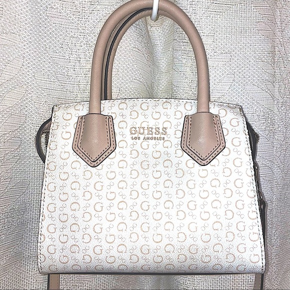 Guess | Bags | Guess Pink And White Purse Cross | Poshmark